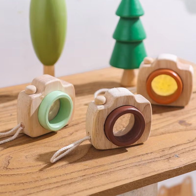 Science Toys - عدسة مكبرة خشبية صغيرة على شكل