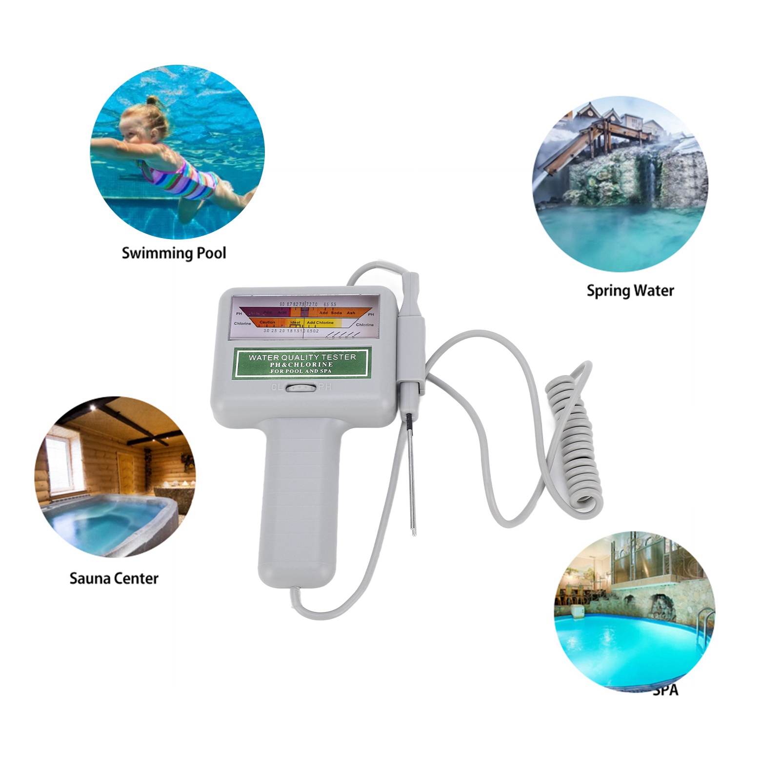 Water Testing Kit - جهاز اختبار رقمي لمياه حمامات السباحة،