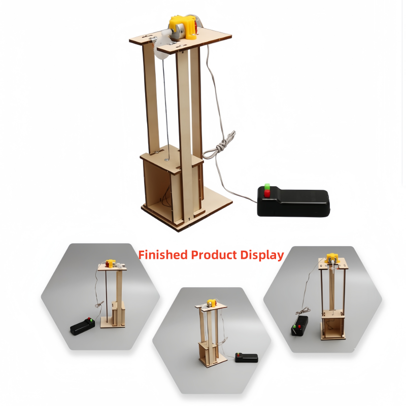 Science Project Kit - مجموعة مصعد الرفع الكهربائية للتحكم عن