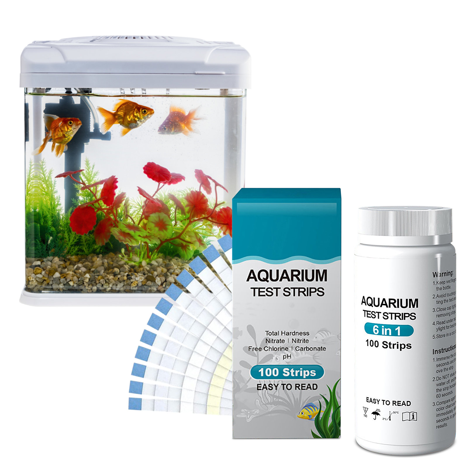 100 قطعة 6 في 1 شرائط اختبار ج - مراجعة Water Testing Kit وسعره