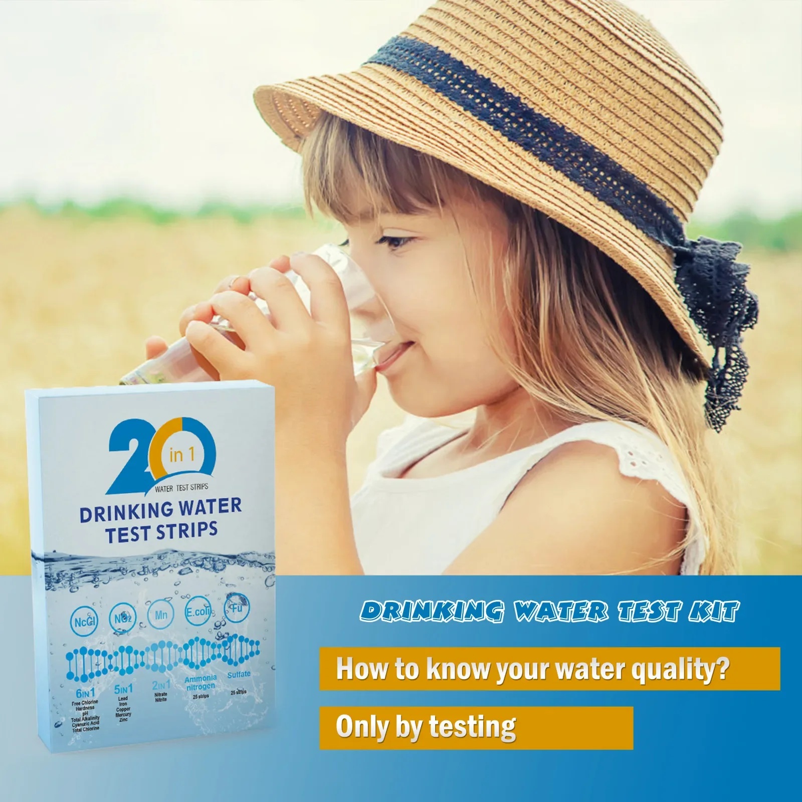 شرائط اختبار المياه YAGO 20 في - مراجعة Water Testing Kit وسعره