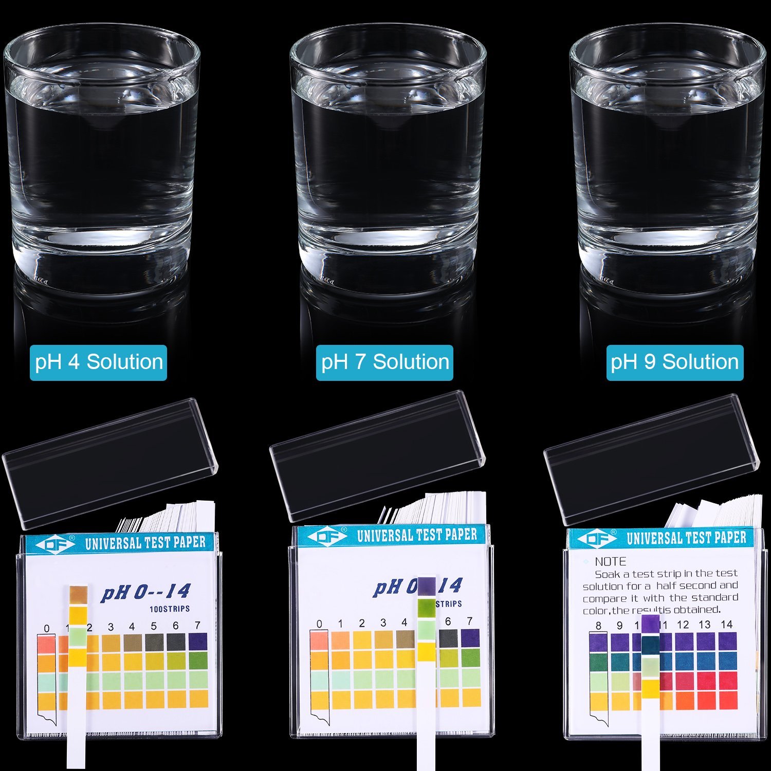 100 شرائط 0-14 PH مؤشر حمض قلو - مراجعة Water Testing Kit وسعره
