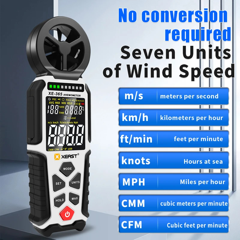 مقياس سرعة الرياح الرقمي XEAST - مراجعة Anemometer Wind Speed وسعره