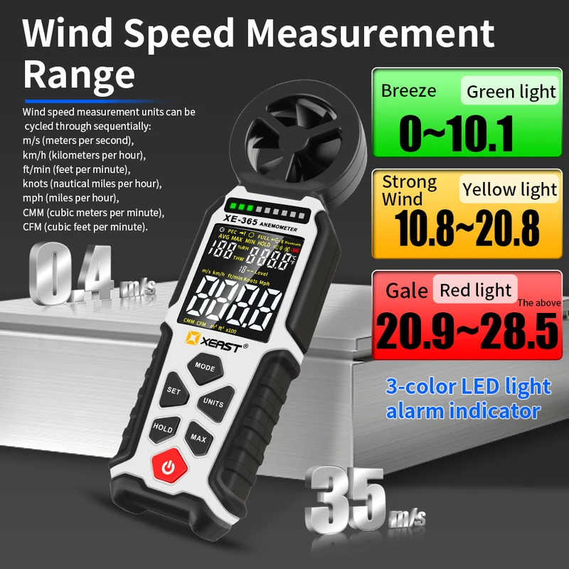 مقياس سرعة الرياح الرقمي XEAST - مراجعة Anemometer Wind Speed وسعره